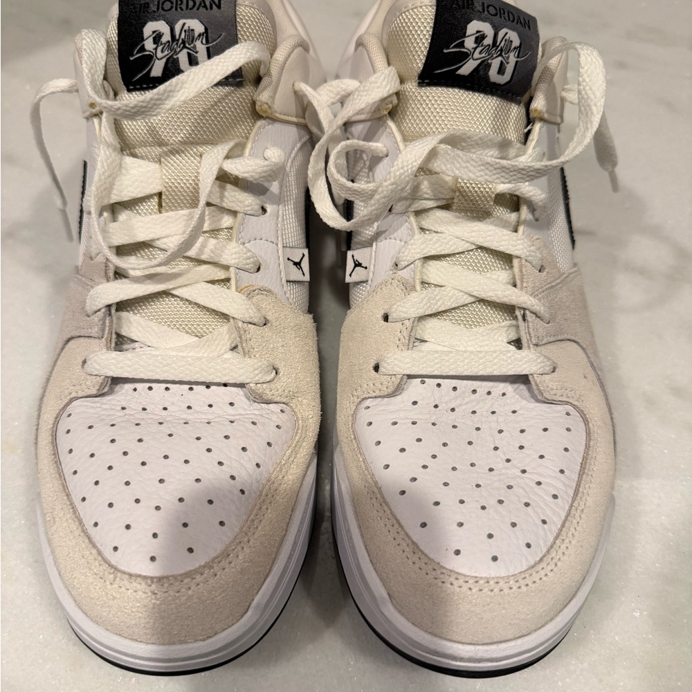 Nike Jordan Sneakers in Cream/White with Black Details